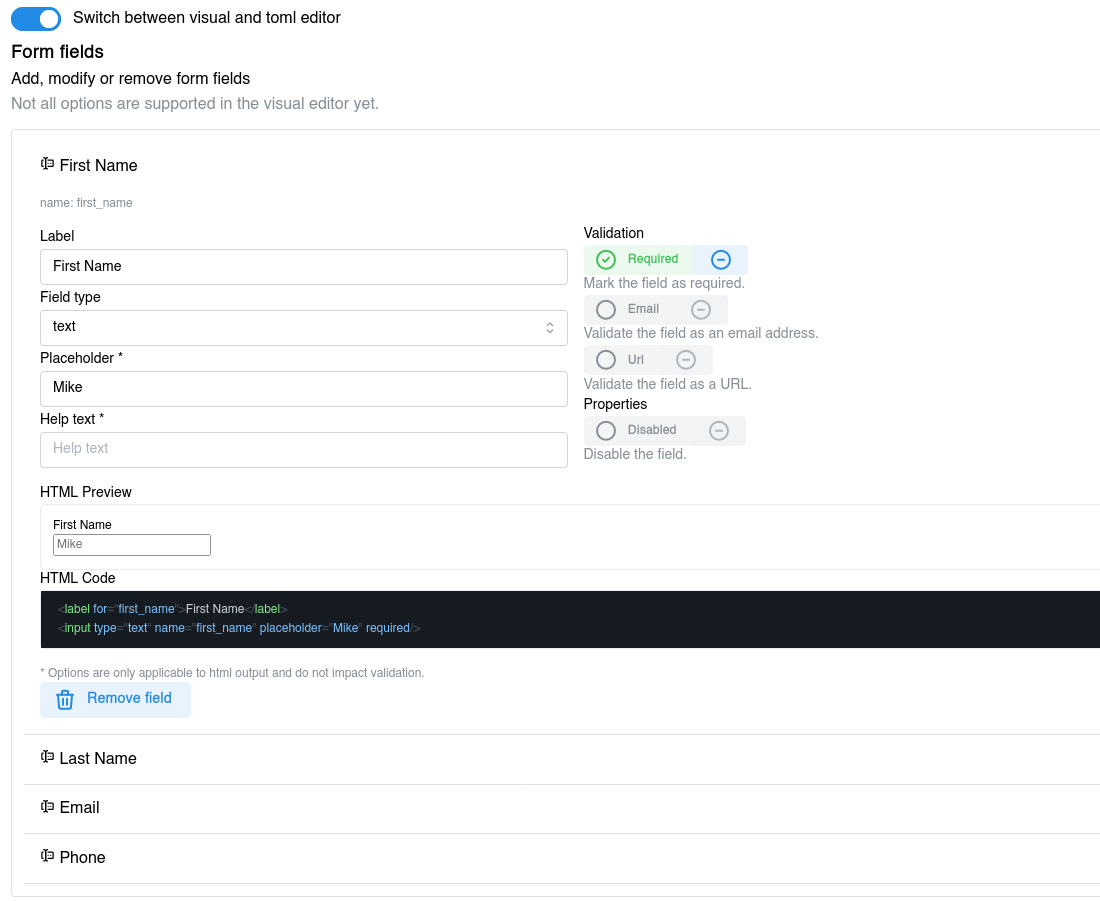 Formshive - Form Visual Editor