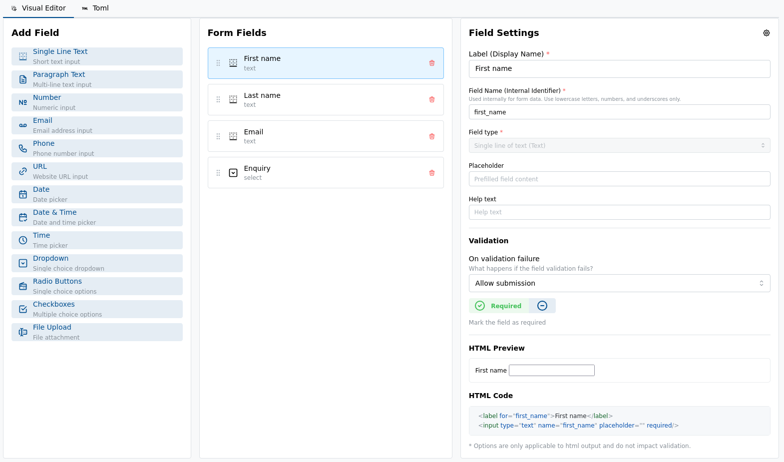 Formshive - Revised Form Editor